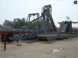 Chain bucket sand/gold dredger